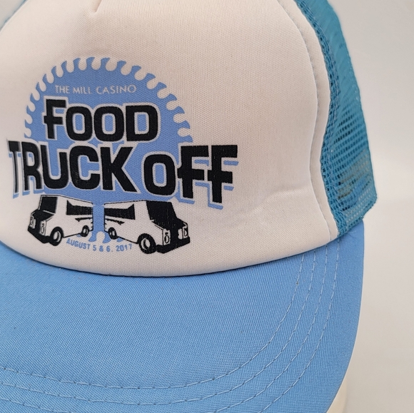 The Mill Casino Food Truck Off August 5 & 6 2017 Trucker Adjustable Blue Hat Cap - Picture 4 of 9